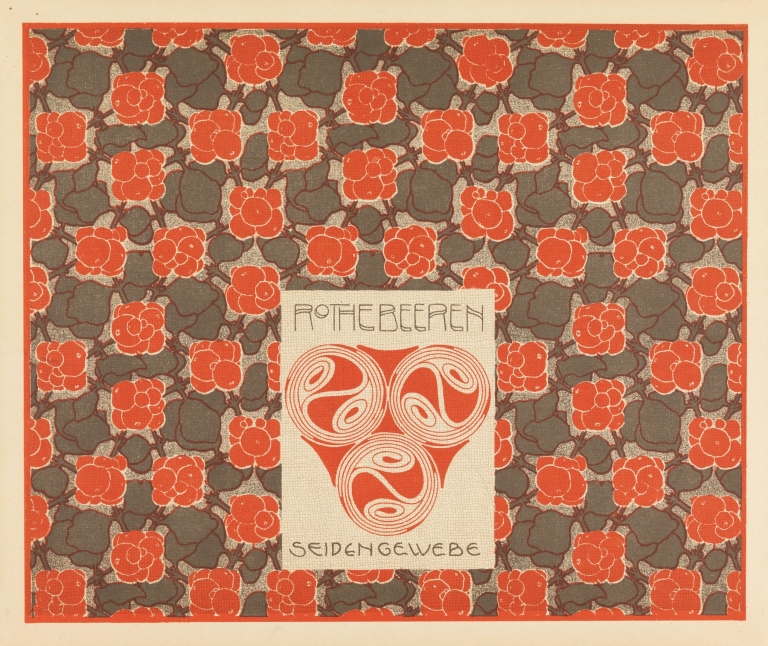 Rothebeeren Seiden Gewebe by Koloman Moser