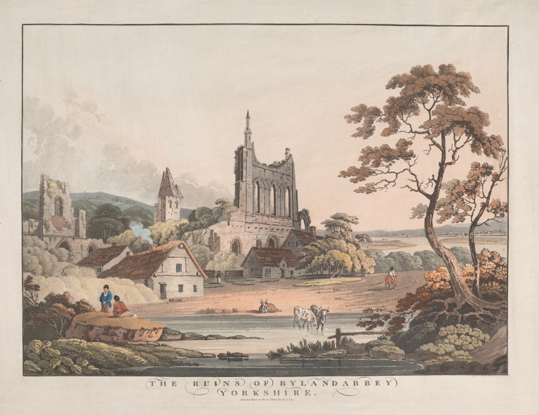 Ruins of Ryland Abbey, Yorkshire by J. R. Hamble