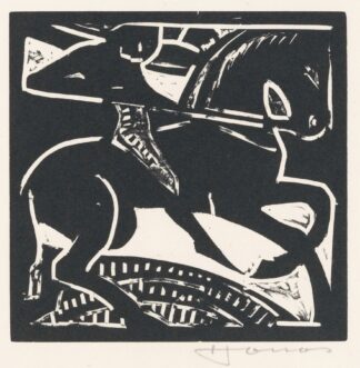Ruiter op een paard by Henri Jonas