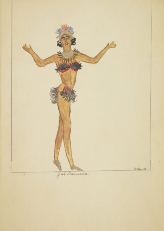 Run Little Chillun: Girl Dancers. Black and red bandeau with matching bottoms by B. House