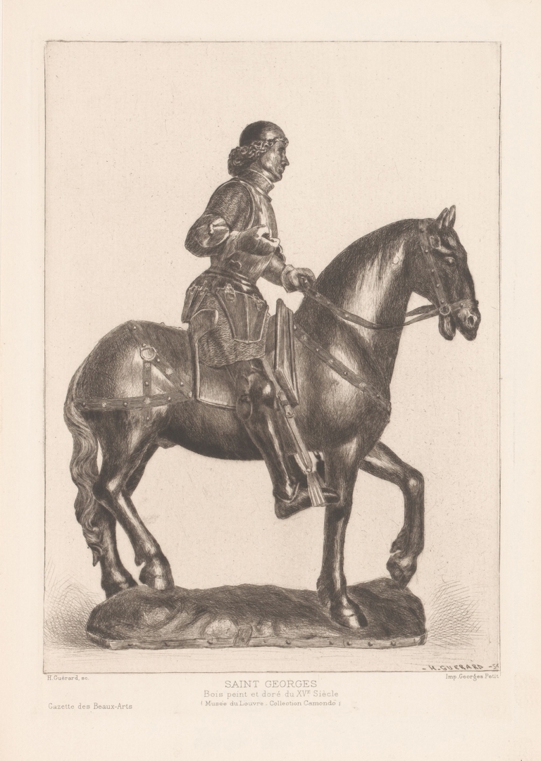 Saint George on horseback by Henri-Charles Guérard