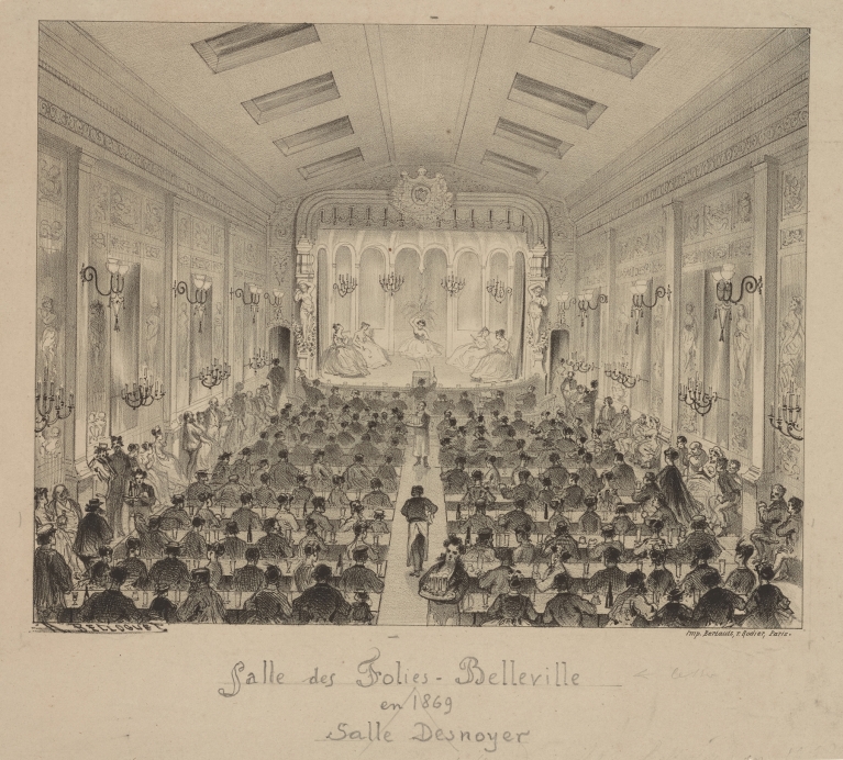 Salle des Folies-Belleville en 1869 by Achille Belloguet