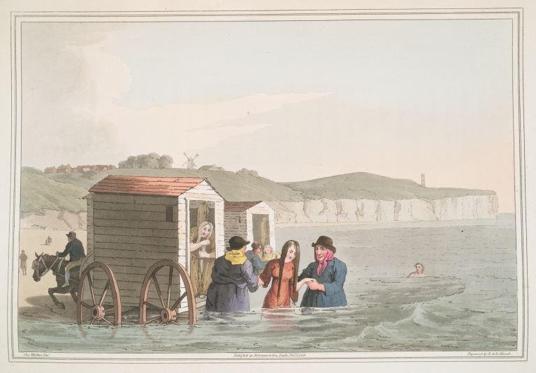 Sea bathing, Plate 17 by George Walker