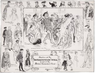 Sketches at the Shakespeare Ball in aid of the Actor’s Benevolent Fund by Henry Matthew Brock