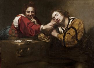 Sleeper Awakened by a Young Woman with Fire by Nicolas Regnier