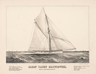 Sloop yacht Mayflower; modelled by Edward Burgess, Boston, Mass. by Currier & Ives.