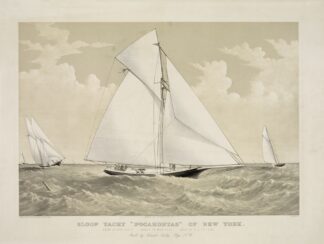 Sloop yacht ‘Pocahontas’ of New York by Currier & Ives.