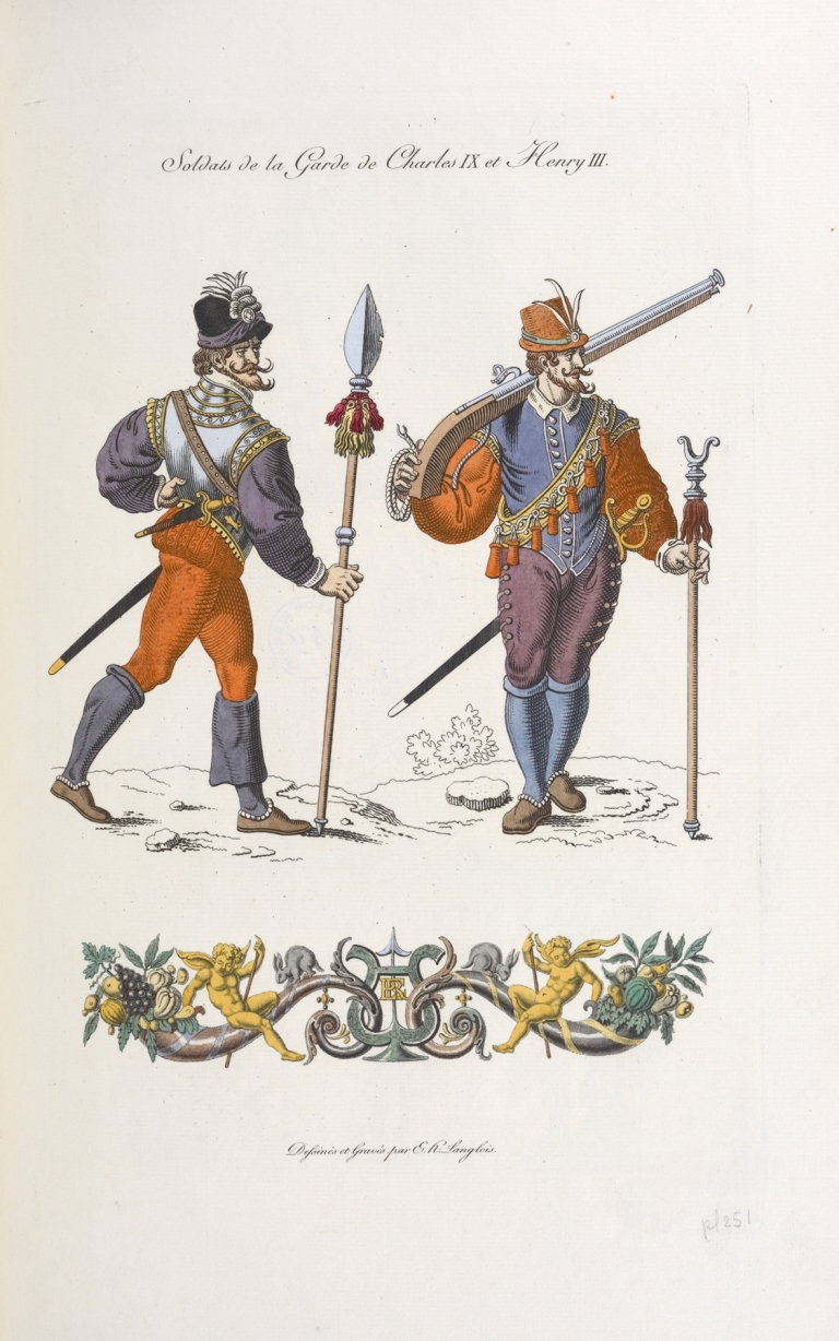 Soldats de la garde de Charles IX et Henry III. by Nicolas Xavier Willemin