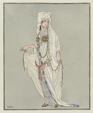 Sophonisbe ; Projet de Costume de Worth pour Mme Bartet by Fabius