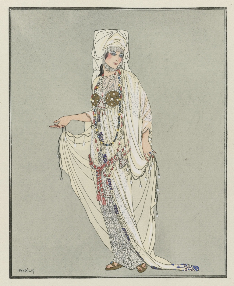 Sophonisbe ; Projet de Costume de Worth pour Mme Bartet by Fabius