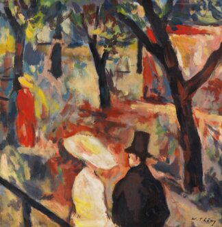 Spaziergänger im Park by Wilhelm Thöny