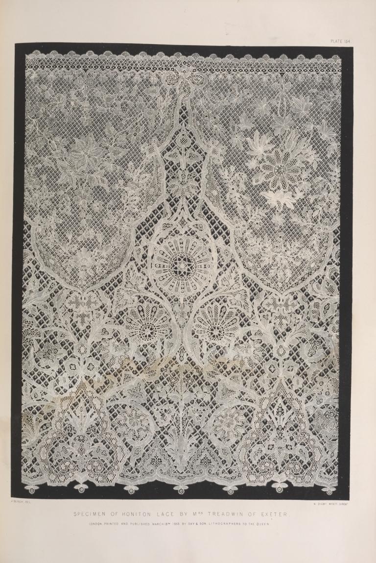 Specimen of Honiton lace by Matthew Digby Wyatt