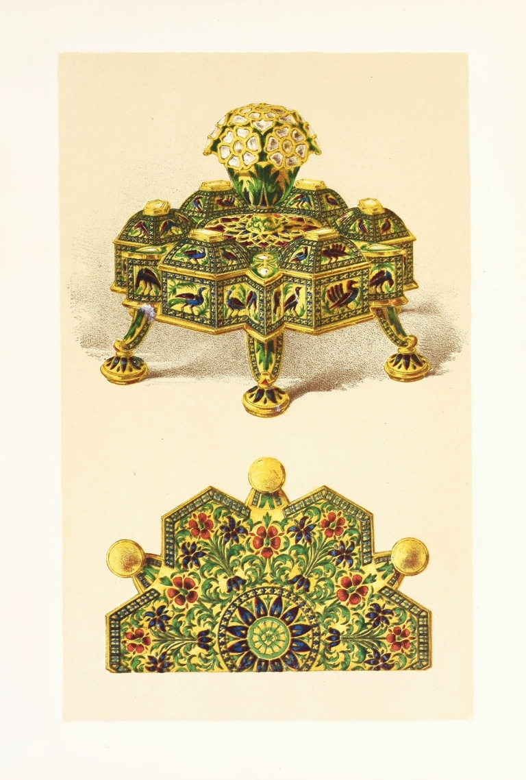 Spice-Box in Silver Gilt, enriched with Translucent Enamels by John Charles Robinson