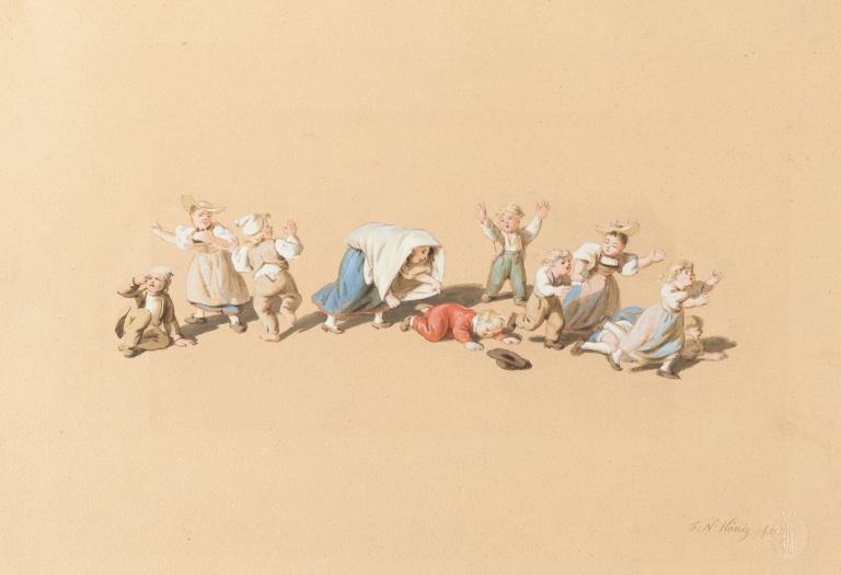 Spielende Kinder by Franz Niklaus König