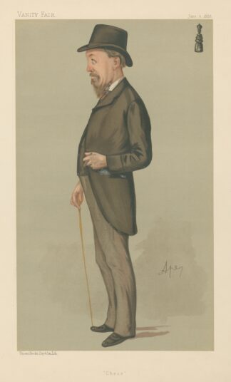 Sports, Miscellaneous, Chess; ‘Chess’, Mr. J. H. Blackburne, June 2, 1888 by Carlo Pellegrini