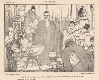 Spotprent over de kunsthistoricus Abraham Bredius by Theo van Hoytema