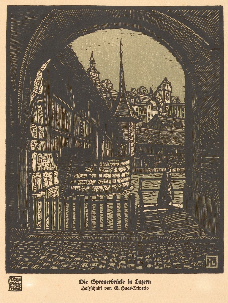 Spreuerbrücke in Luzern by Giuseppe Haas-Triverio