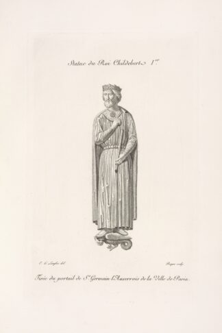 Statue du roi Childebert Ier. by Nicolas Xavier Willemin
