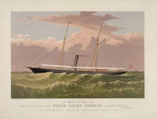 Steam yacht Corsair by Currier & Ives.
