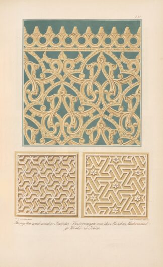 Steingitter und an dere Sculptur-Verzierungen aus der Moschee Mahammed ge Woalli zu Kairo by Friedrich Maximilian Hessemer