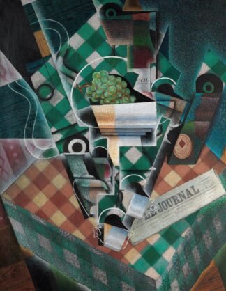 Still Life with Checked Tablecloth by Juan Gris
