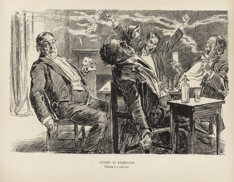 Studies in expression – making it a jackpot by Charles Dana Gibson