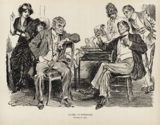Studies in expression – Reading the play by Charles Dana Gibson
