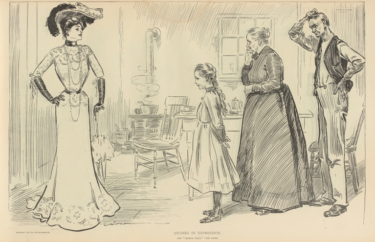 Studies in expression, the ‘chorus girl’s’ visit home by Charles Dana Gibson