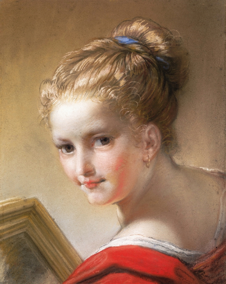 Study of a Girl in Red by Benedetto Luti