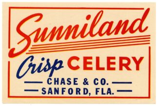 Sunniland Crisp Celery Label by Anonymous