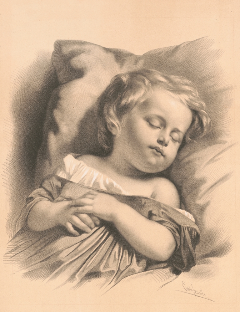 Sweet sleeping by Emile Lassalle