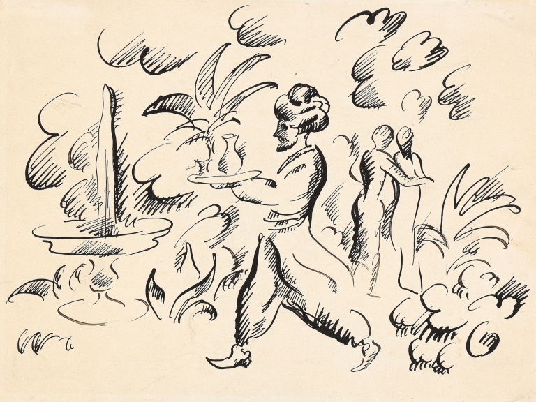 Szene aus 1001 Nacht by August Macke