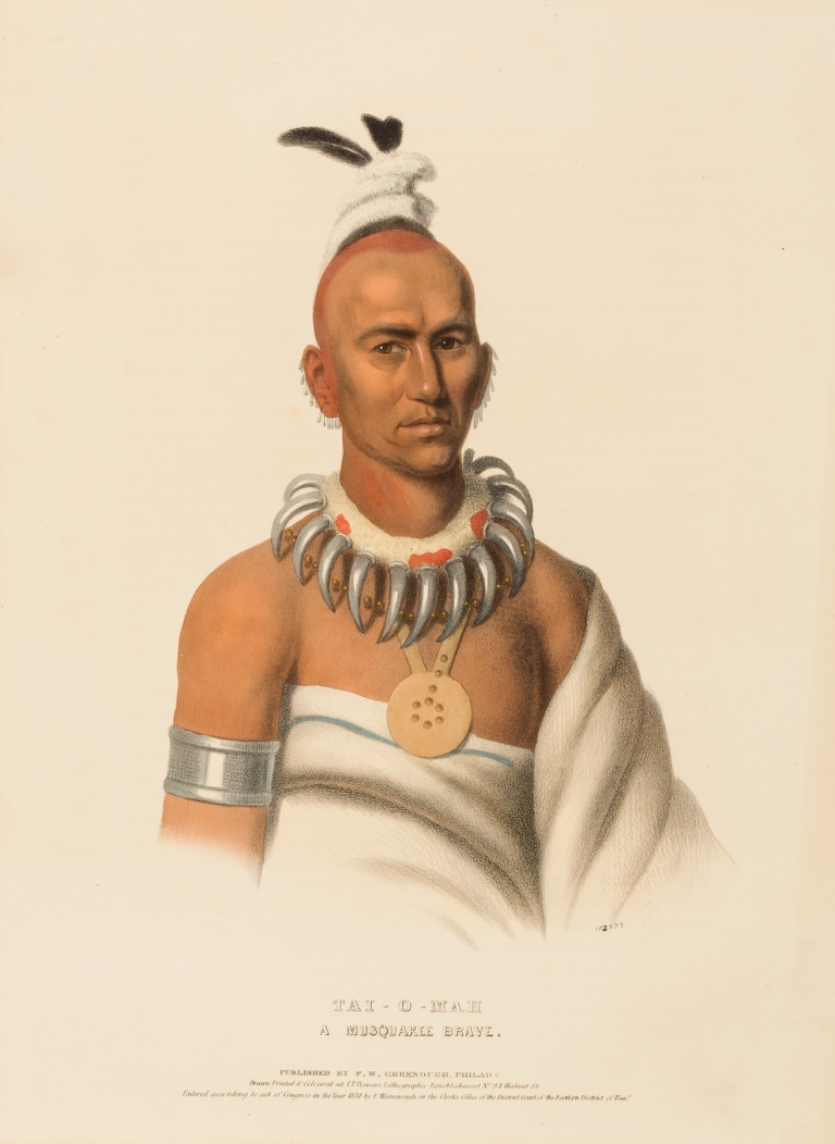 Tai-O-Mah. A Musquakee Brave by Charles Bird King