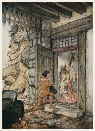 Taking the keys of the castle, Jack unlocked all the doors by Arthur Rackham