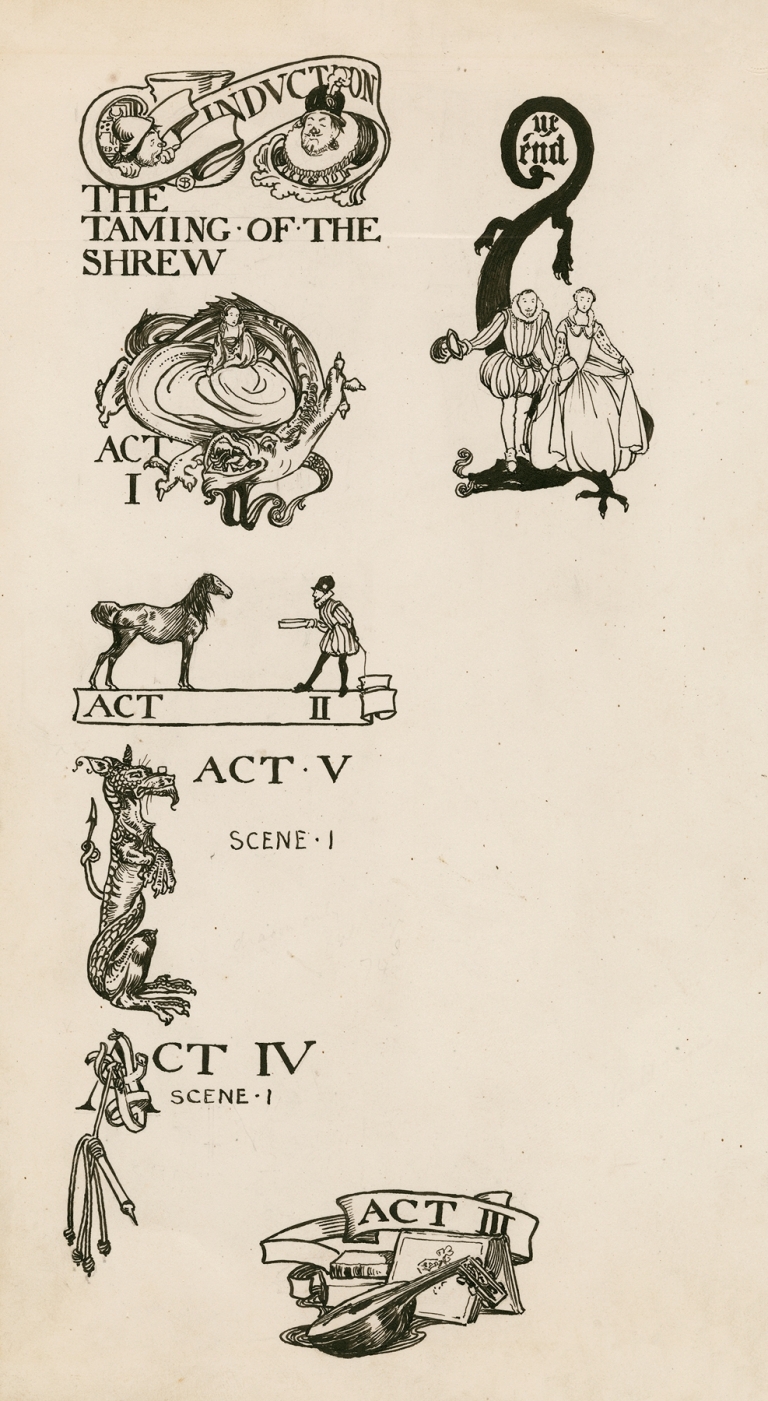 Taming of the shrew; Headings by Byam Shaw