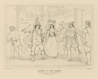 Taming of the shrew, Petruchio, Katharina, Baptista, &c., act III, scene II by William Francis Starling