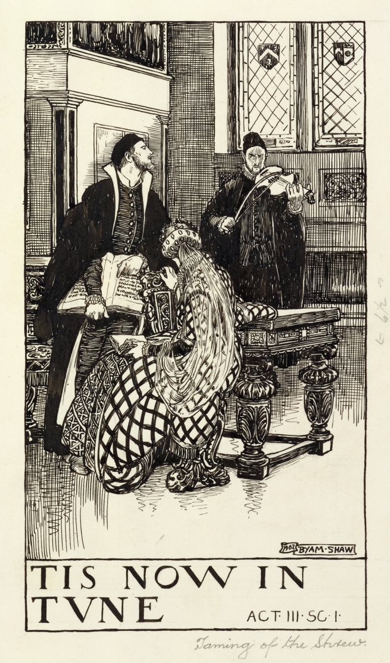 Taming of the shrew; Tis now in tune Act III Scene I by Byam Shaw