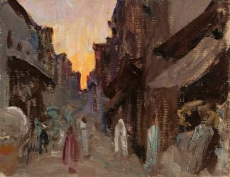 Tanjore – street. From the journey to India by Jan Ciągliński
