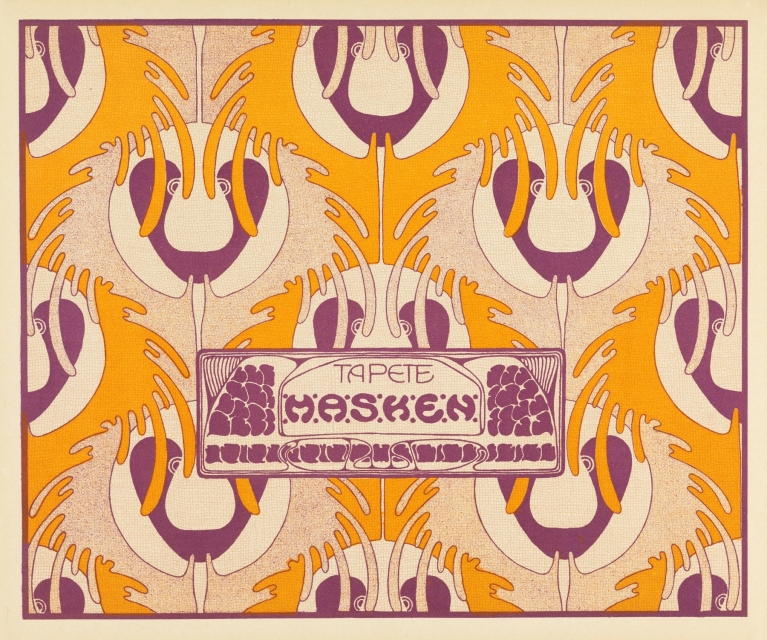 Tapete Masken by Koloman Moser