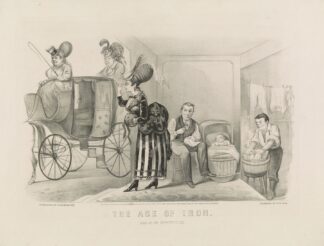 The age of iron. Man as he expects to be by Currier & Ives.