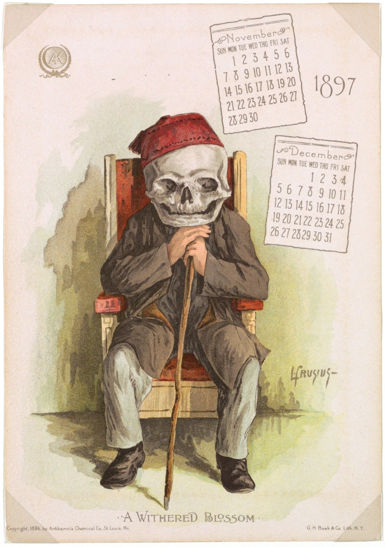 The Antikamnia Calendar, A Withered Blossom by L Crusius
