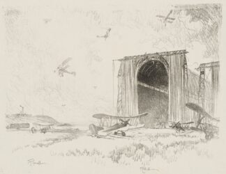 The Balloon-Shed by Joseph Pennell