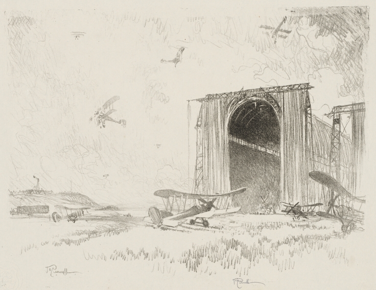 The Balloon-Shed by Joseph Pennell