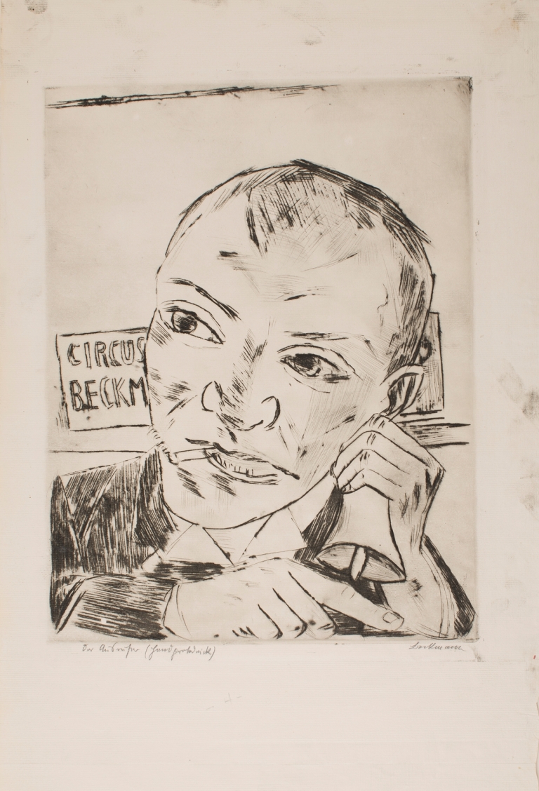 The Barker by Max Beckmann