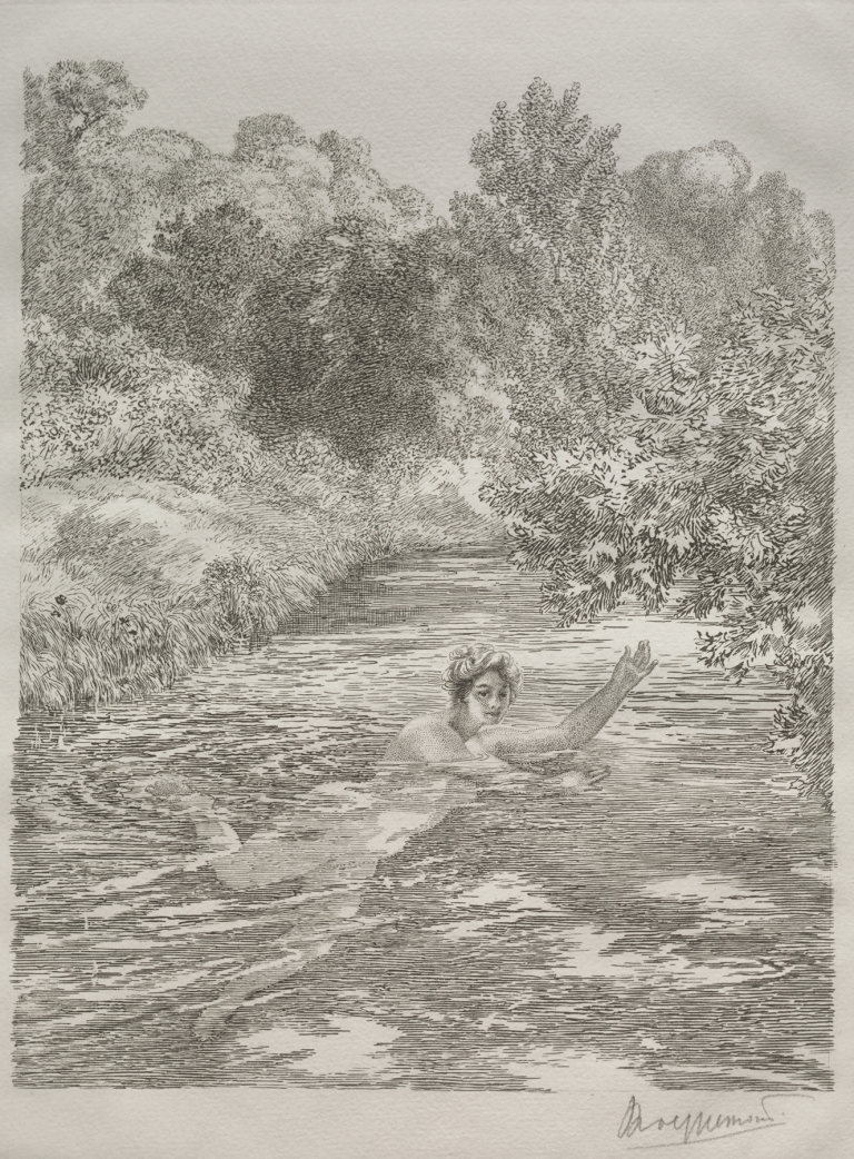 The Bather by Félix Bracquemond