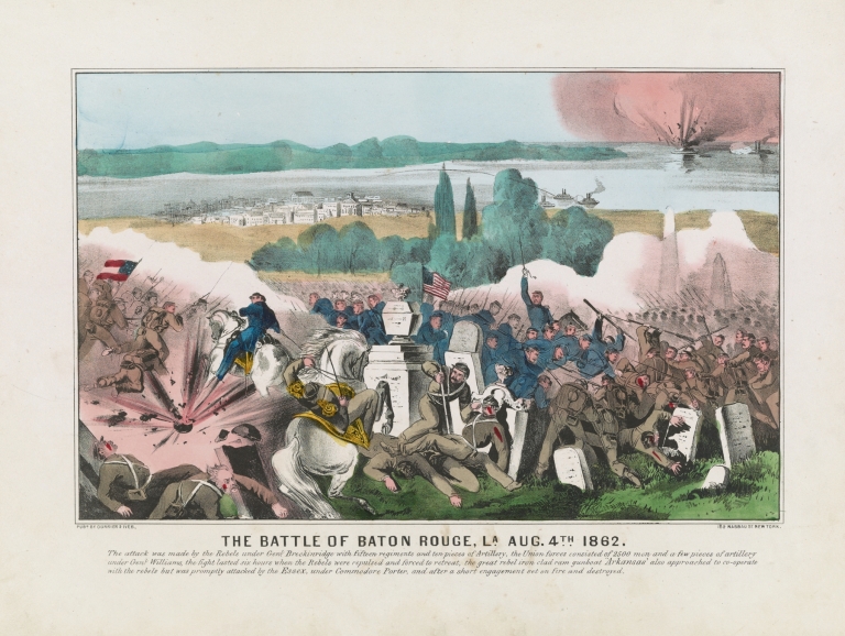 The Battle of Baton Rouge, La. Aug. 4th 1862 by Currier & Ives.