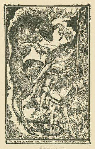 The battle with the Welwa in the Copper Wood by Henry Justice Ford