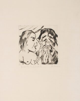 The Bigamist King Jerum Receiving Counsel from His New Wife, Queen Würgipumba by Max Beckmann