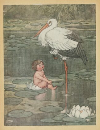 The bud opened into a full-blown flower, in the middle of which lay a beautiful child by William Heath Robinson