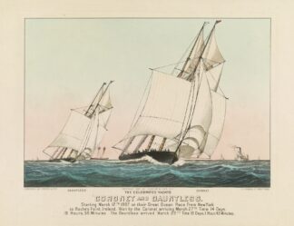 The celebrated Yachts Coronet and Dauntless by Currier & Ives.